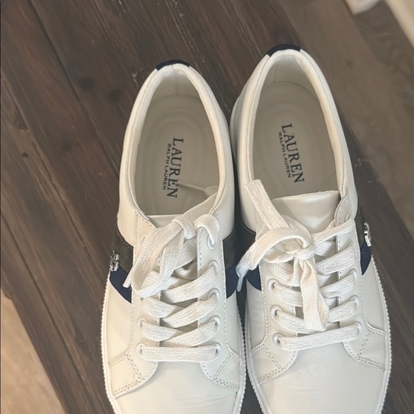 White and Navy Sneakers by RL - Picture 4 of 8